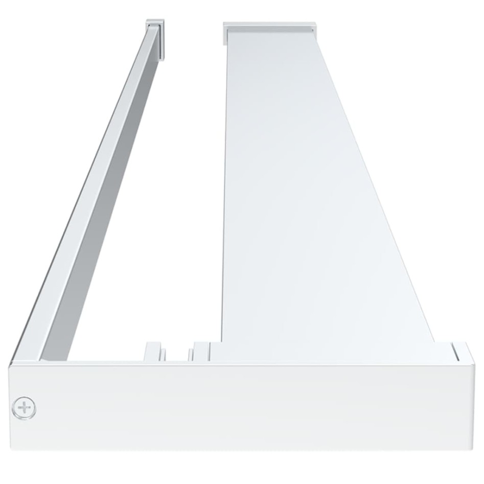 Mampara ducha con estante vidrio ESG y aluminio cromo