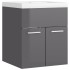 Mueble con lavabo madera de ingeniería gris