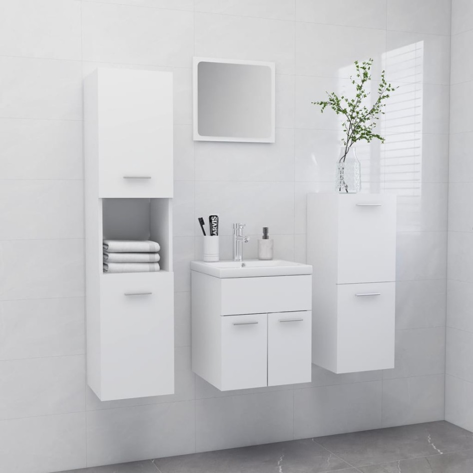 Mueble con lavabo madera de ingeniería gris