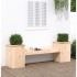 Banco con jardineras madera maciza de pino 184,5x39,5x56,5