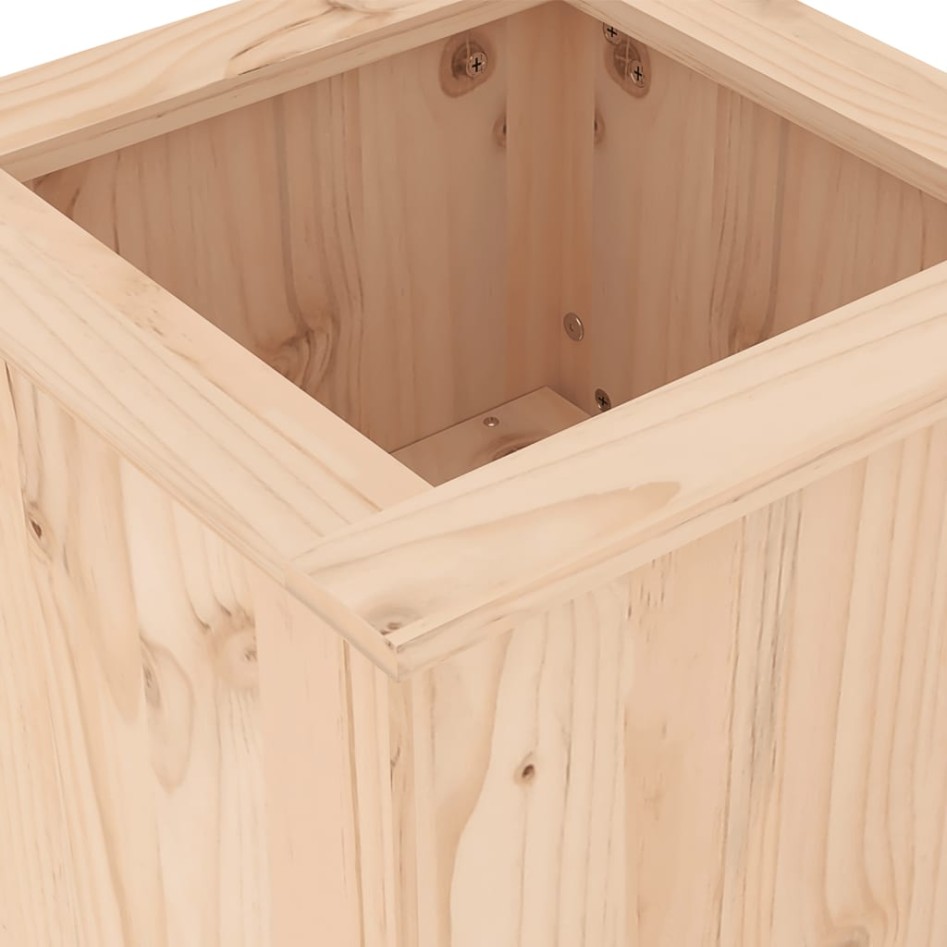 Banco con jardineras madera maciza de pino 184,5x39,5x56,5