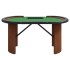 Mesa de póquer 10 jugadores bandeja fichas verde 160x80x75
