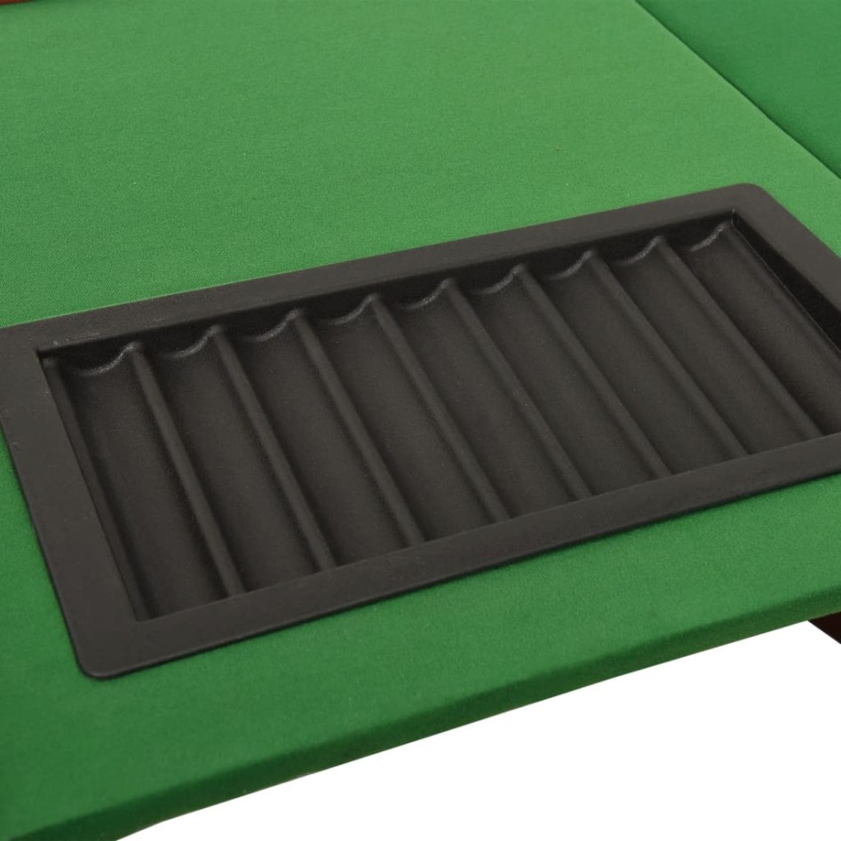 Mesa de póquer 10 jugadores bandeja fichas verde 160x80x75