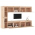 Muebles para TV 6 piezas madera maciza de