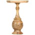 Mesa auxiliar redonda madera maciza de mango 43x43x66
