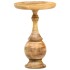 Mesa auxiliar redonda madera maciza de mango 43x43x66
