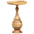 Mesa auxiliar redonda madera maciza de mango 43x43x66