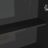 Armario de espejo de baño MDF negro brillante 60x15x75
