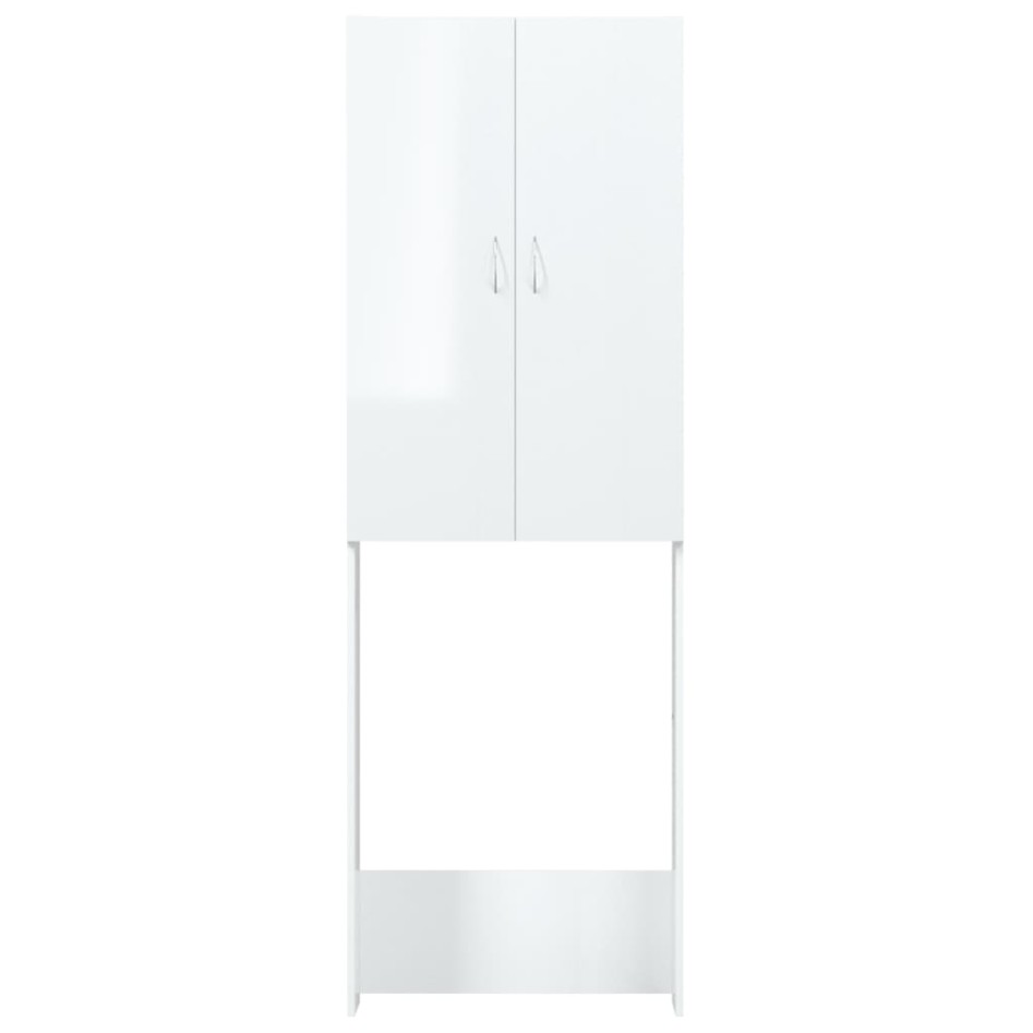 Armario para lavadora blanco brillo 64x25,5x190