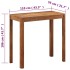 Mesa alta cocina madera acacia acabado miel 110x55x106