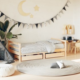 Estructura de cama infantil con cajones madera de pino