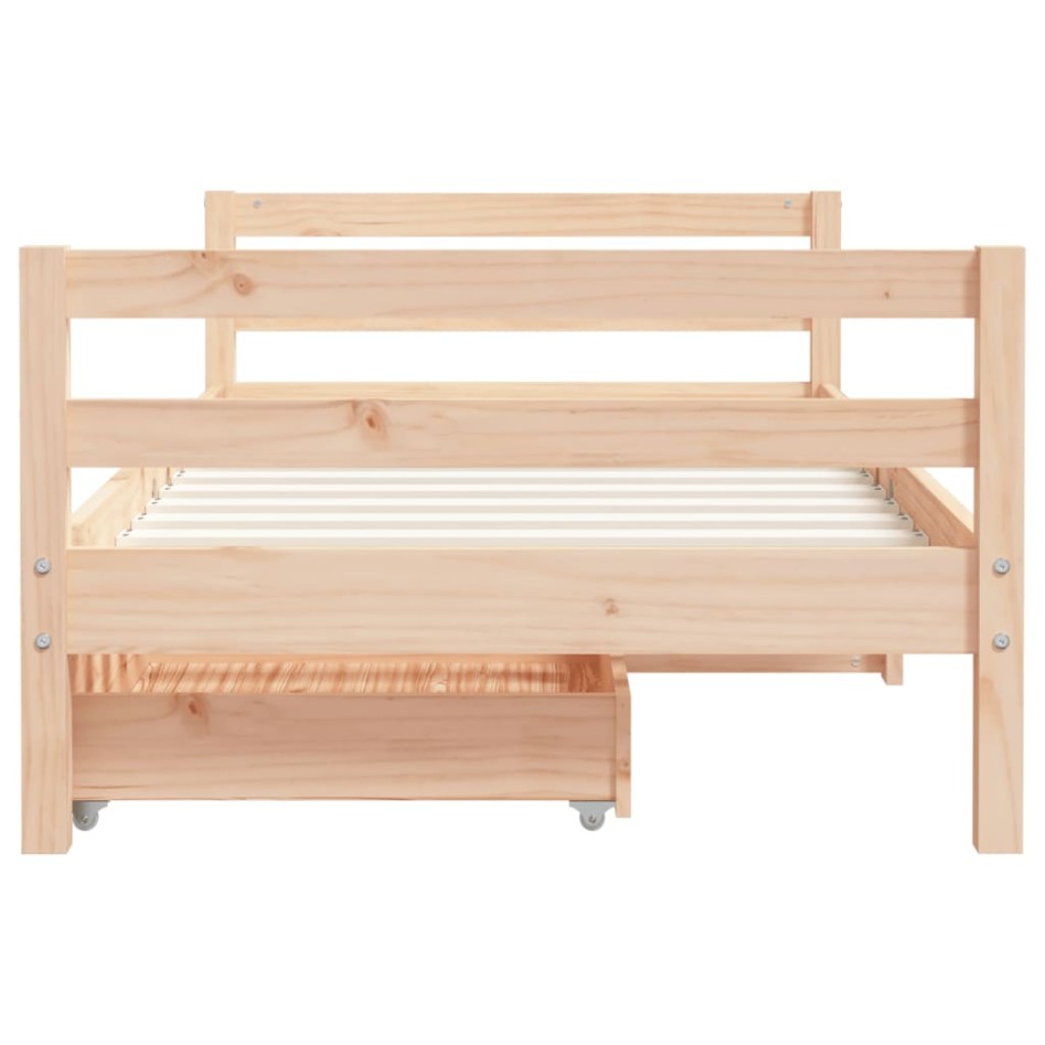 Estructura de cama infantil con cajones madera de pino