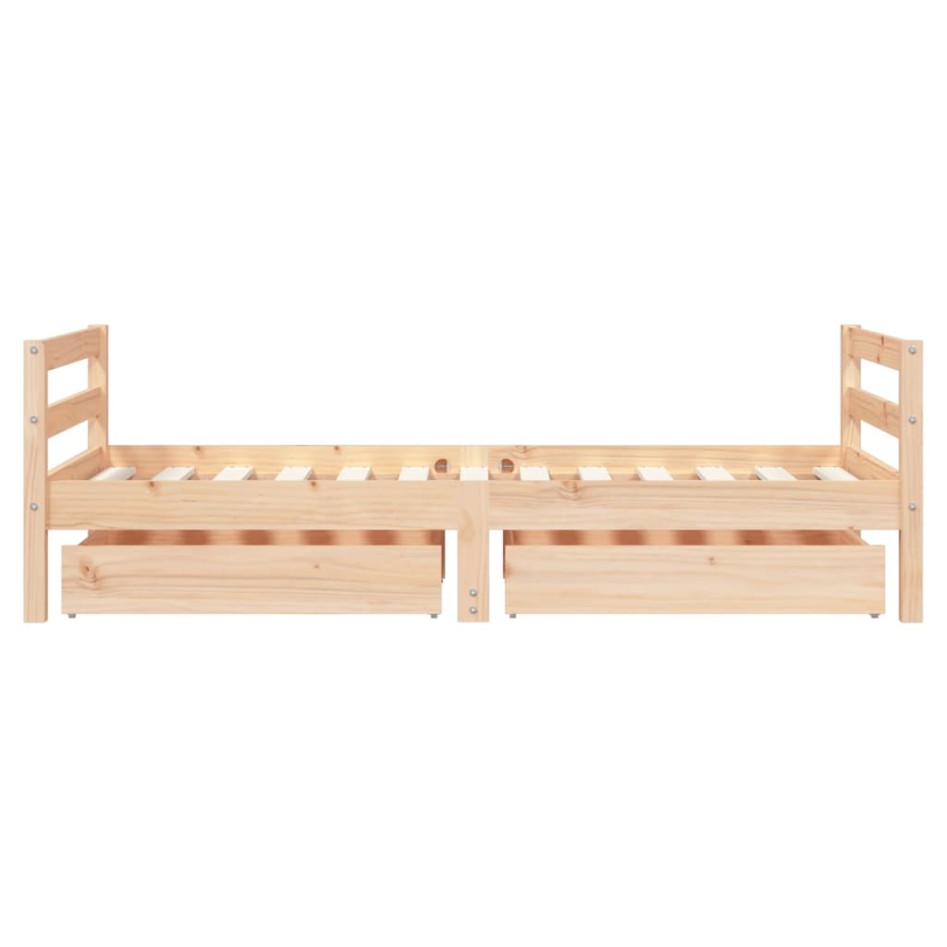 Estructura de cama infantil con cajones madera de pino