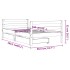 Estructura de cama infantil con cajones madera de pino