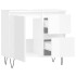 Armario de baño madera contrachapada blanco brillo 65x33x60