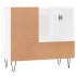 Armario de baño madera contrachapada blanco brillo 65x33x60