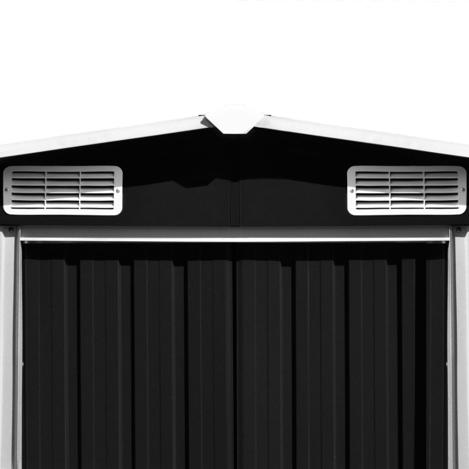 Caseta de jardín metal antracita 257x489x181