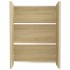 Armario de espejo de baño MDF blanco y roble 60x15x75