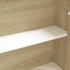 Armario de espejo de baño MDF blanco y roble 60x15x75