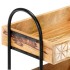 Carro de cocina de 3 niveles madera maciza de mango 46x30x76