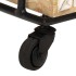 Carro de cocina de 3 niveles madera maciza de mango 46x30x76