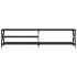 Mueble para TV metal y madera contrachapada negro 200x40x50