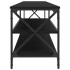 Mueble para TV metal y madera contrachapada negro 200x40x50