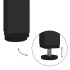 Mueble para TV metal y madera contrachapada negro 200x40x50