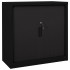 Armario de puerta corredera acero negro 90x40x90