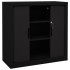 Armario de puerta corredera acero negro 90x40x90