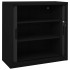 Armario de puerta corredera acero negro 90x40x90