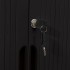 Armario de puerta corredera acero negro 90x40x90