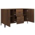 Aparador de madera de ingeniería roble marrón 100x36x60