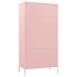 Armario de acero rosa 90x50x180