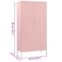 Armario de acero rosa 90x50x180
