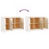Aparador de madera maciza de pino blanco 100x35x74
