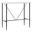 Mesa alta de cocina MDF blanco 120x60x110 cm