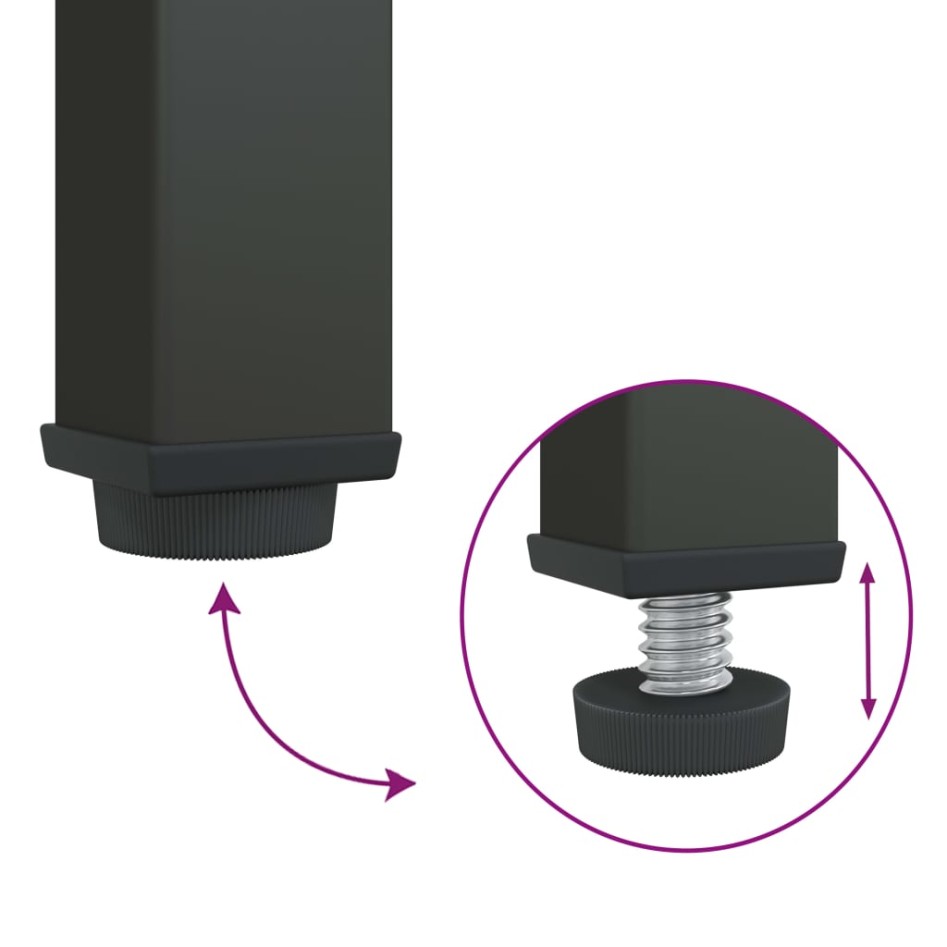 Aparador alto vidrio y acero negro 40x35x105