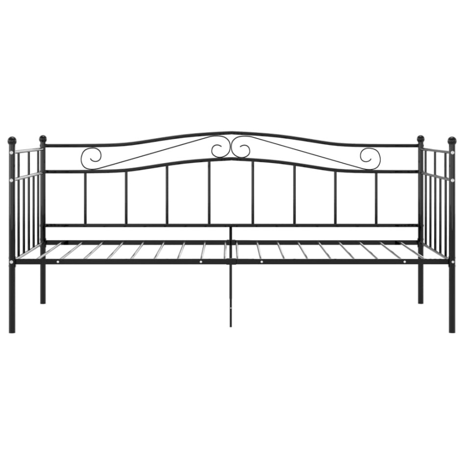 Estructura de sofá cama sin colchón metal negro 90x200