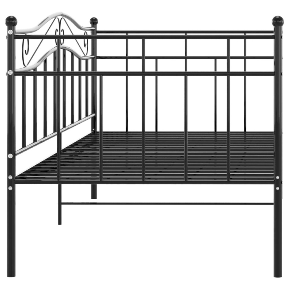 Estructura de sofá cama sin colchón metal negro 90x200