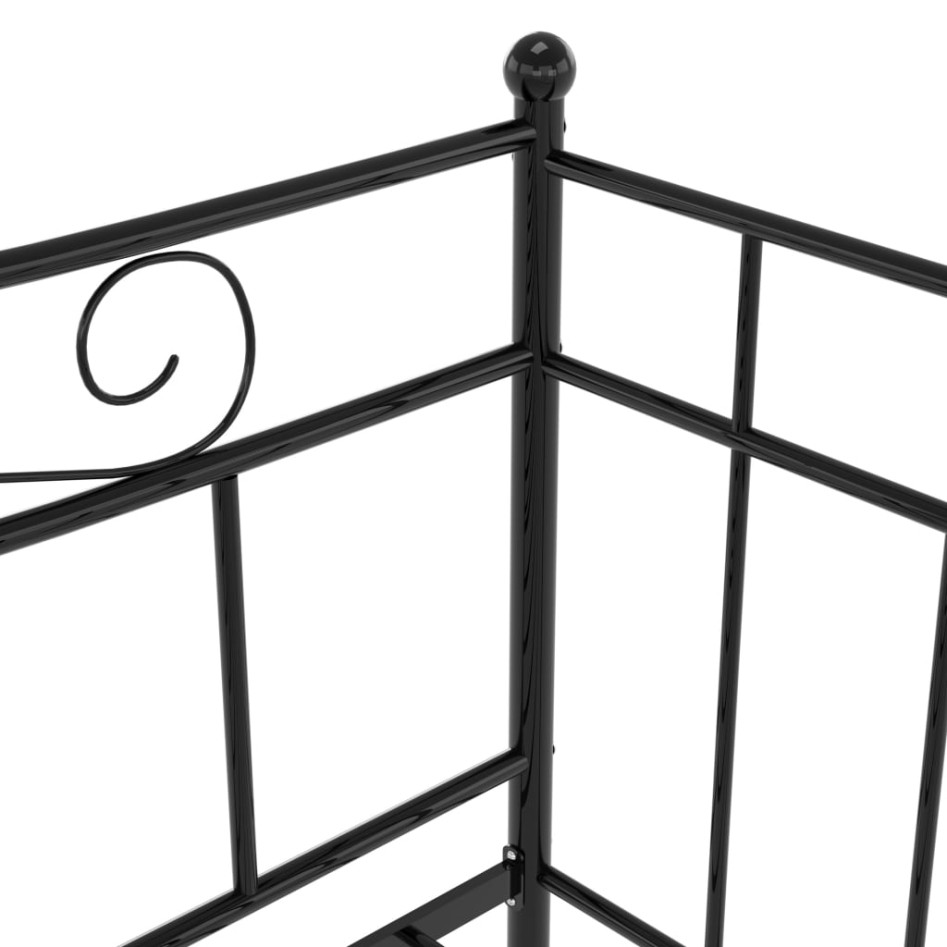 Estructura de sofá cama sin colchón metal negro 90x200
