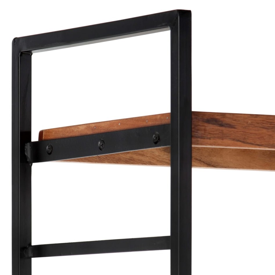 Estantería de 4 niveles madera maciza de acacia 80x30x180