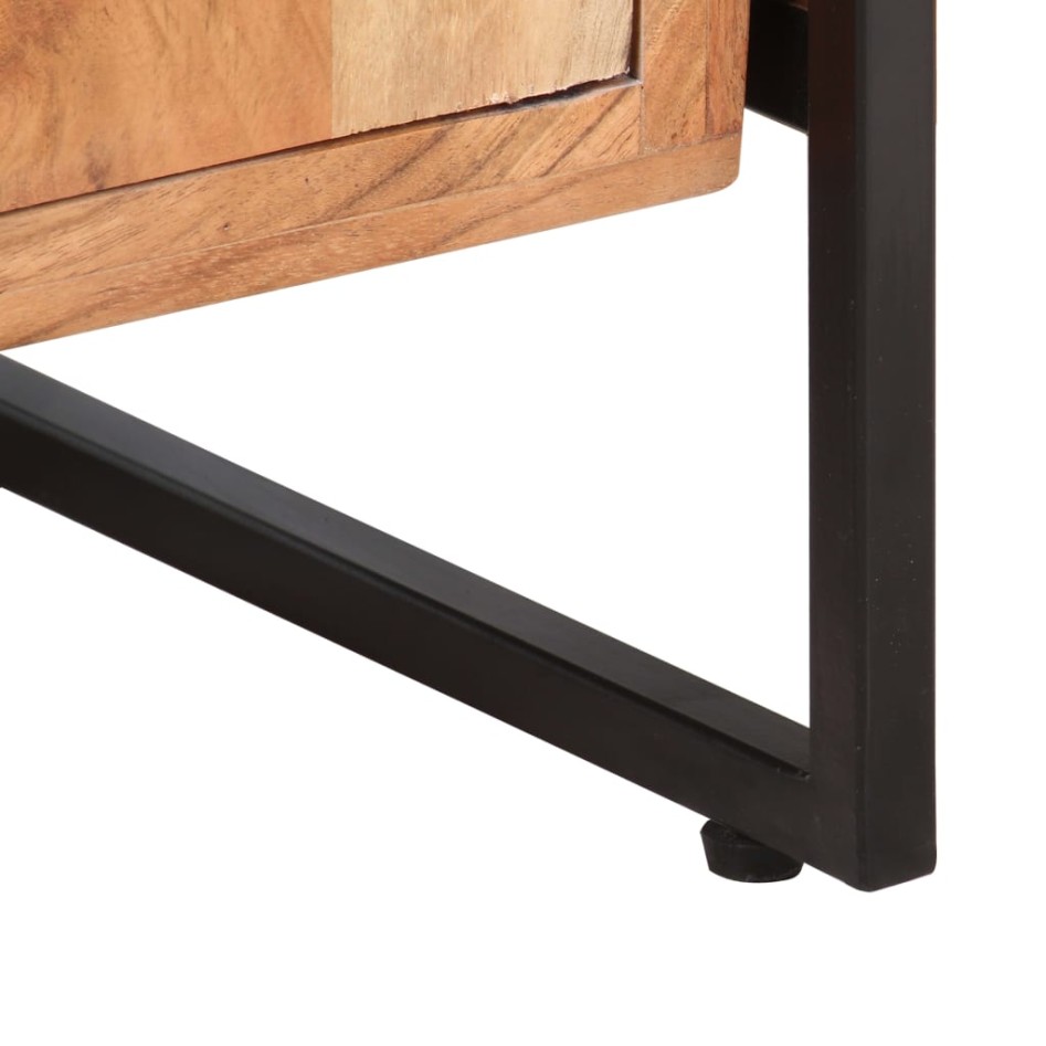 Estantería de 4 niveles madera maciza de acacia 80x30x180