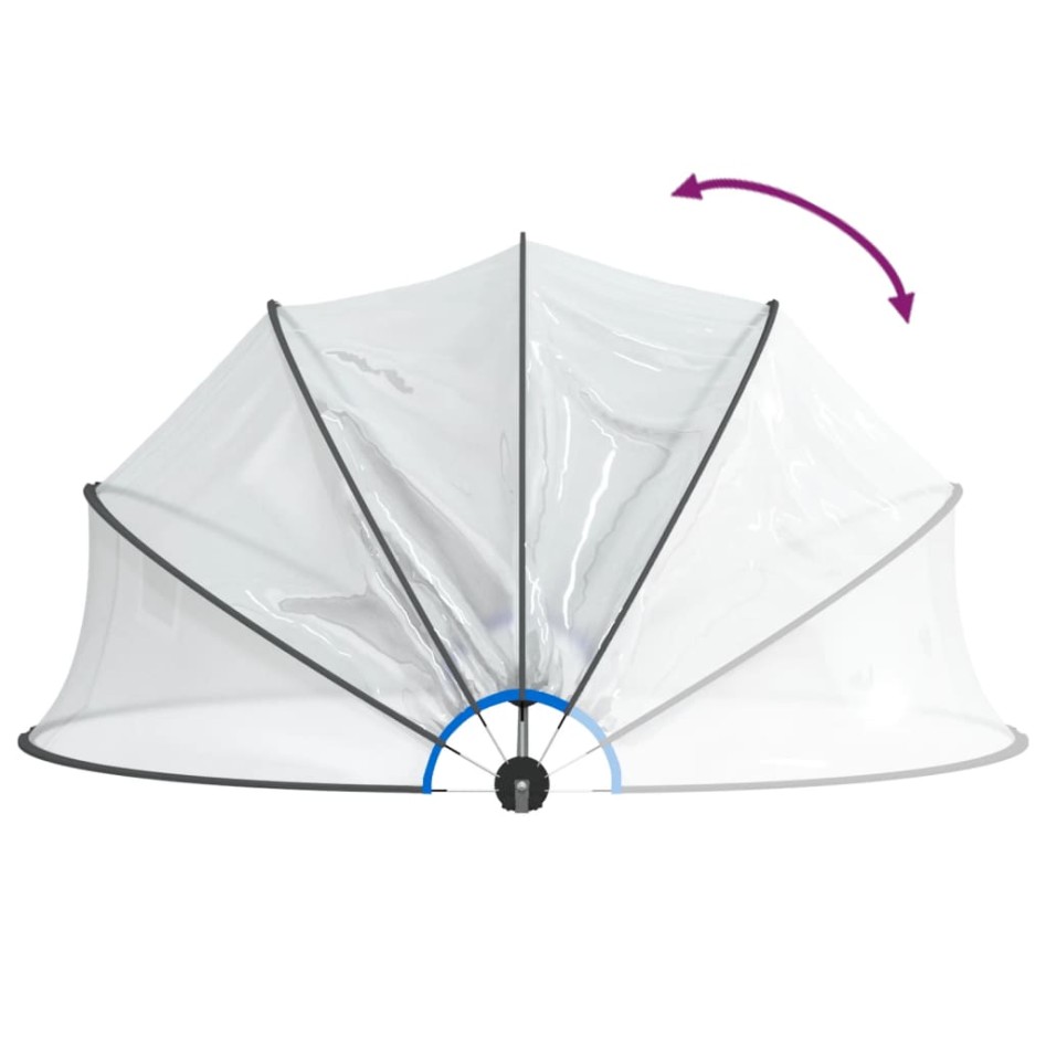 Cúpula para piscina redonda PVC 376x188