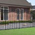 Valla de jardín con punta de lanza acero recubierto negro