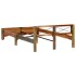 Estructura de cama de madera maciza reciclada 140x200