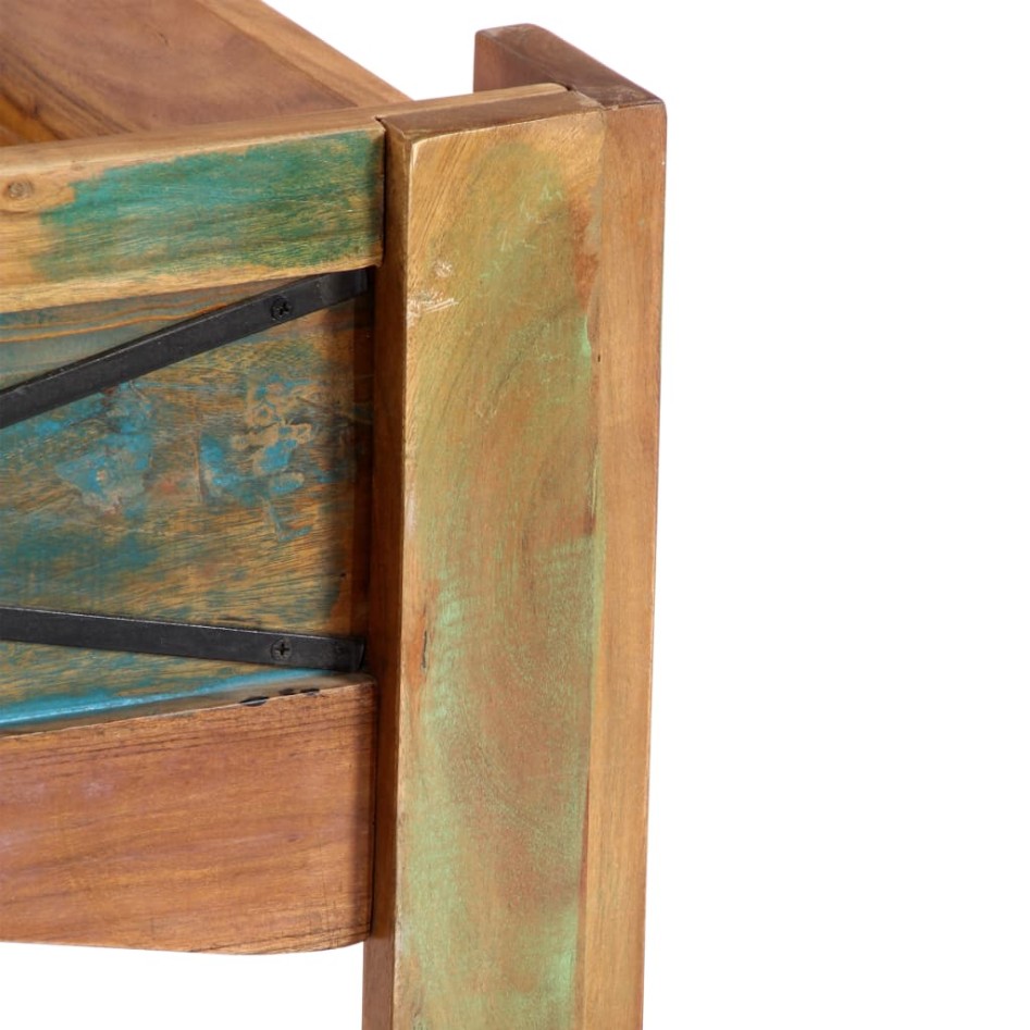 Estructura de cama de madera maciza reciclada 140x200