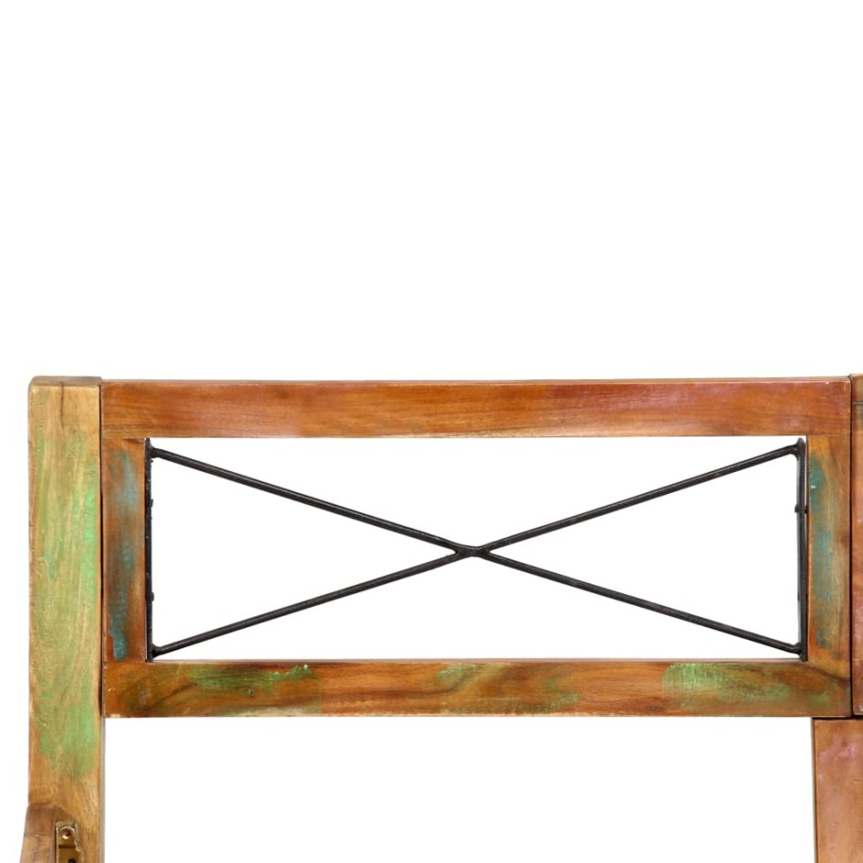 Estructura de cama de madera maciza reciclada 140x200