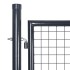 Puerta de malla de jardín acero galvanizado antracita