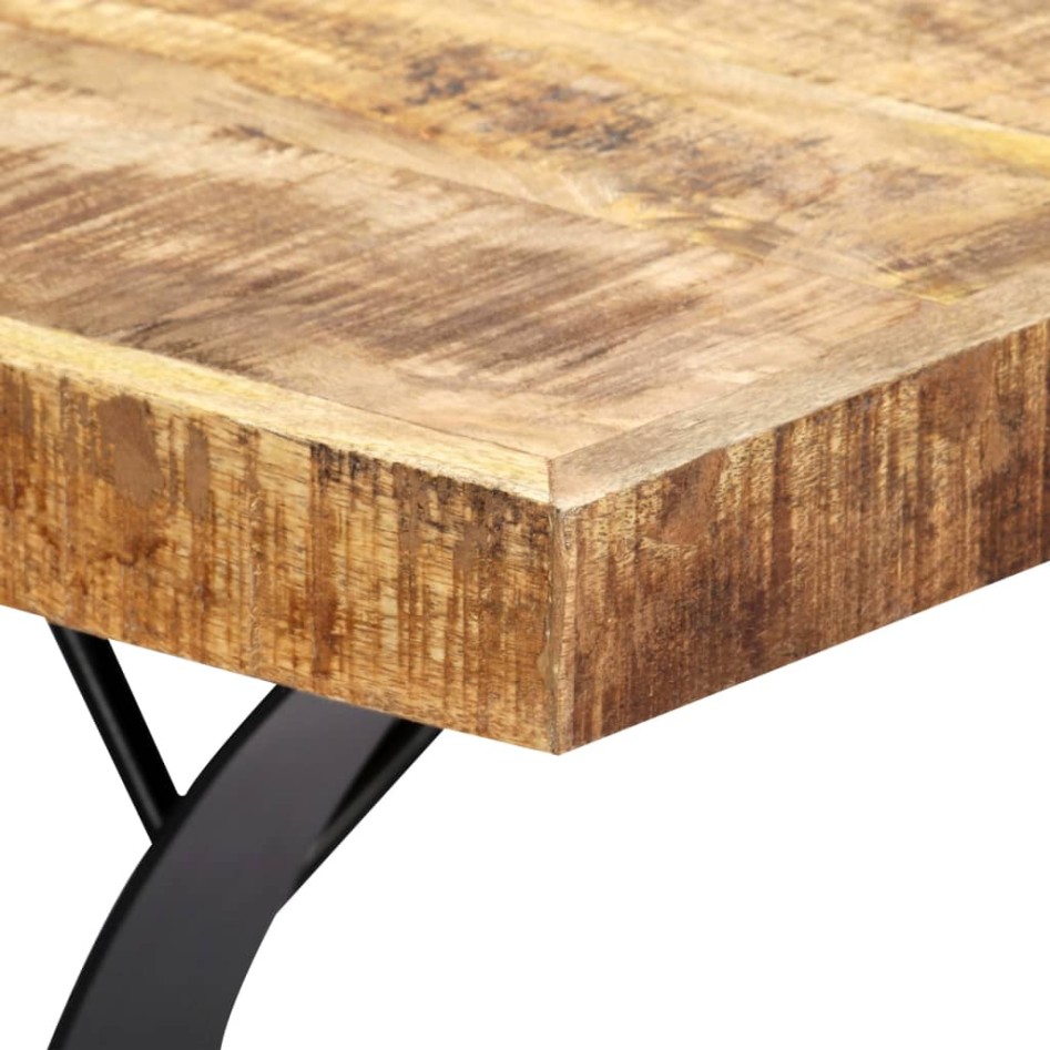 Mesa de comedor de madera maciza de mango 180x90x76